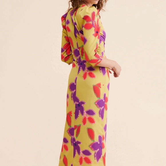 Free People BNWT Laagam Lea midi dress size Large - Picture 5 of 16